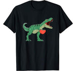 Boys Valentines Day Shirt Kids T-Rex Dinosaur I Steal Hearts
