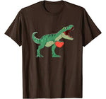 Boys Valentines Day Shirt Kids T-Rex Dinosaur I Steal Hearts