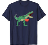 Boys Valentines Day Shirt Kids T-Rex Dinosaur I Steal Hearts
