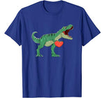 Boys Valentines Day Shirt Kids T-Rex Dinosaur I Steal Hearts