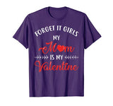 Boys Valentines Day Shirt Mom Is My Valentine Men Kids Funny T-Shirt