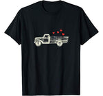 Boys Vintage Truck Hearts Cute Valentine’s Day Kids Gift T-Shirt
