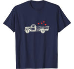 Boys Vintage Truck Hearts Cute Valentine’s Day Kids Gift T-Shirt