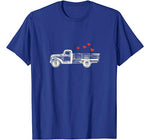 Boys Vintage Truck Hearts Cute Valentine’s Day Kids Gift T-Shirt