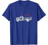 Boys Vintage Truck Hearts Cute Valentine’s Day Kids Gift T-Shirt
