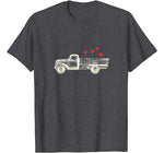 Boys Vintage Truck Hearts Cute Valentine’s Day Kids Gift T-Shirt