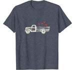 Boys Vintage Truck Hearts Cute Valentine’s Day Kids Gift T-Shirt