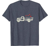 Boys Vintage Truck Hearts Cute Valentine’s Day Kids Gift T-Shirt