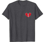Broken Heart Love Break Up Sad Heartbroken Valentines T-Shirt