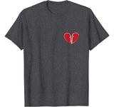 Broken Heart Love Break Up Sad Heartbroken Valentines T-Shirt
