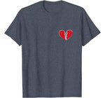 Broken Heart Love Break Up Sad Heartbroken Valentines T-Shirt