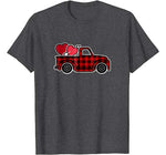 Buffalo Plaid Heart Shirt Valentine’s Day Buffalo Truck Tee