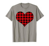 Buffalo Plaid Heart Valentine Day Tshirt