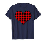 Buffalo Plaid Heart Valentine Day Tshirt