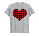 Buffalo Plaid Heart Valentine Day Tshirt