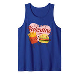 Burger and Fries Gift Funny Be My Valentine Tank Top