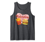 Burger and Fries Gift Funny Be My Valentine Tank Top