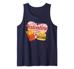 Burger and Fries Gift Funny Be My Valentine Tank Top