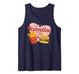 Burger and Fries Gift Funny Be My Valentine Tank Top