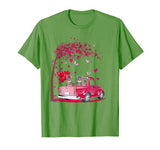 Cat Pink Truck Heart Tree Valentine’s Day Lover Gift T-Shirt