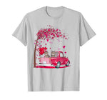 Cat Pink Truck Heart Tree Valentine’s Day Lover Gift T-Shirt
