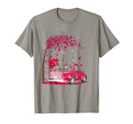 Cat Pink Truck Heart Tree Valentine’s Day Lover Gift T-Shirt