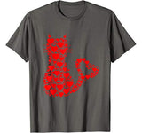 Cat Valentine Day A Lots Of Heart Cat Lover Valentines Gift T-Shirt