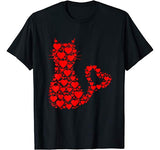 Cat Valentine Day A Lots Of Heart Cat Lover Valentines Gift T-Shirt