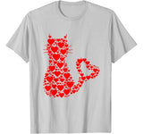 Cat Valentine Day A Lots Of Heart Cat Lover Valentines Gift T-Shirt