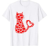 Cat Valentine Day A Lots Of Heart Cat Lover Valentines Gift T-Shirt