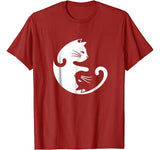 Cat Yin Yang Peace Loving Interconnected T-Shirt
