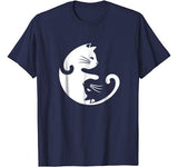 Cat Yin Yang Peace Loving Interconnected T-Shirt