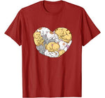 Cats Couple Heart Shape Kawaii Kitten Cat Valentines Day T-Shirt