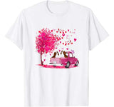 Cavalier King Charles Spaniel Couple Truck Valentine’s day T-Shirt