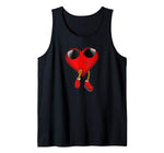 Cool Heart Sunglasses Cool Retro Valentines Day Gift Tank Top