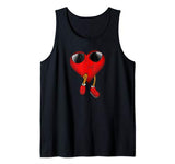 Cool Heart Sunglasses Cool Retro Valentines Day Gift Tank Top