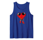 Cool Heart Sunglasses Cool Retro Valentines Day Gift Tank Top