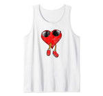 Cool Heart Sunglasses Cool Retro Valentines Day Gift Tank Top