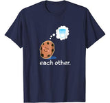Couples Matching Cookie And Milk Valentine Gift T-shirt