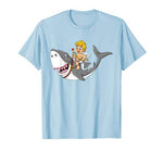 Cupid Riding Shark Valentine’s Day Funny Boys Girls Kids T-Shirt