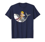 Cupid Riding Shark Valentine’s Day Funny Boys Girls Kids T-Shirt