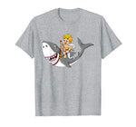 Cupid Riding Shark Valentine’s Day Funny Boys Girls Kids T-Shirt