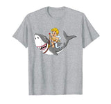 Cupid Riding Shark Valentine’s Day Funny Boys Girls Kids T-Shirt