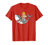 Cupid Riding Shark Valentine’s Day Funny Boys Girls Kids T-Shirt