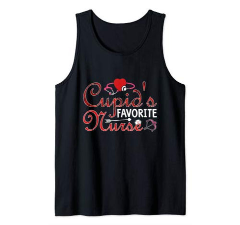 Cupid’s Favorite Nurse Valentine Day Nursing Medical Gift Tank Top