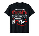 Cupid’s Favorite Nurse Valentine Day Nursing Medical Tee T-Shirt