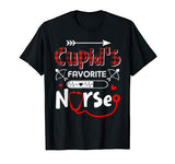 Cupid’s Favorite Nurse Valentine Day Nursing Medical Tee T-Shirt