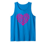 Cute Dog Heart Shirt Pet Owner Gift Idea Funny Dog Valentine Tank Top