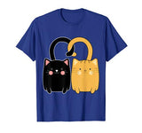 Cute Ginger Cat Black Kitten Love Valentines Day Tshirt