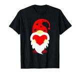 Cute Gnome Holding Red Heart Love Happy Valentine’s Day Gift T-Shirt